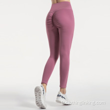 Legging de levage bout à bout froncé pour femme